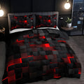 Neon 3D Grid Quilt Cover Set For Modern Bedroom Decor | Temsk