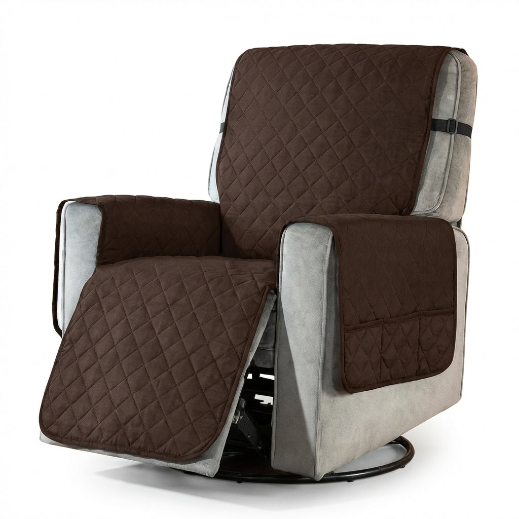 Washable Polyester Quilted Armchair Cover Size S/M | Temsk