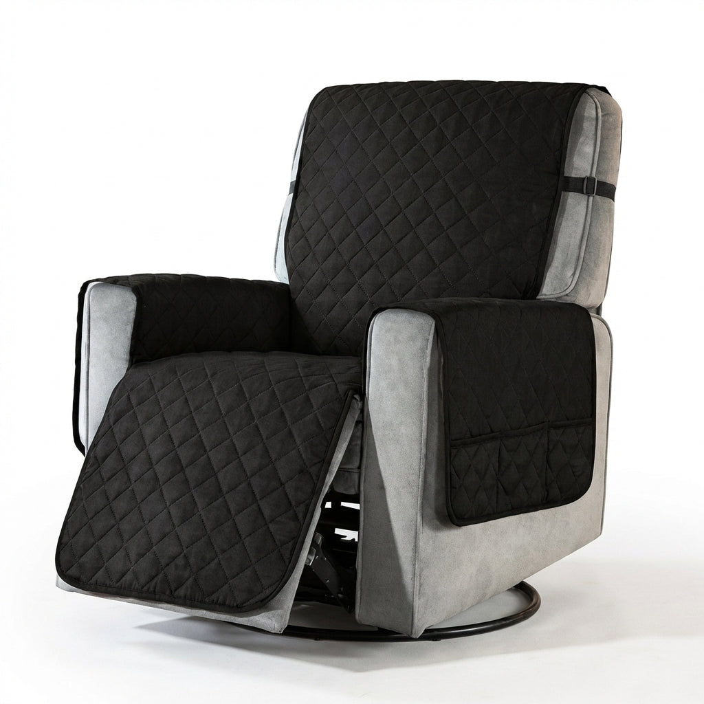Washable Polyester Quilted Armchair Cover Size S/M | Temsk
