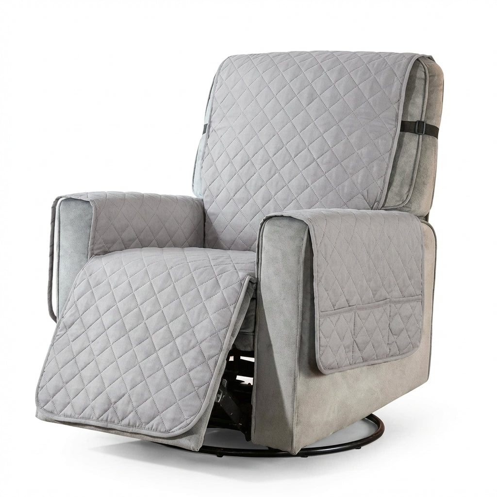 Washable Polyester Quilted Armchair Cover Size S/M | Temsk