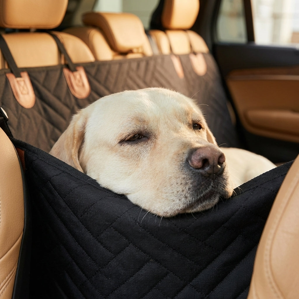 Quilted Car Seat Extender For Dogs, Waterproof With Hard Bottom And Side Panels | Temsk