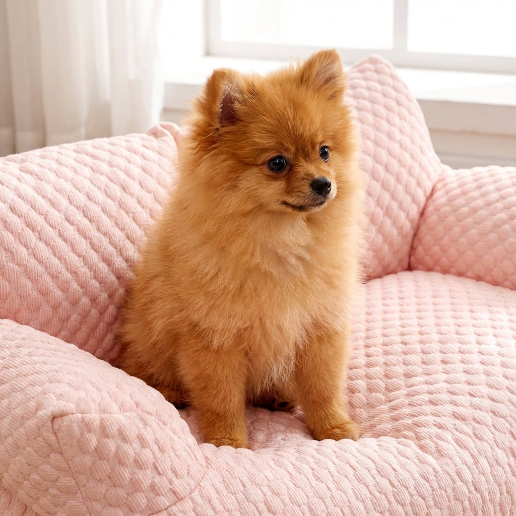 Quilted Ice Silk Dog Sofa Bed With Raised Sides And Cooling Fabric M–XXL | Temsk