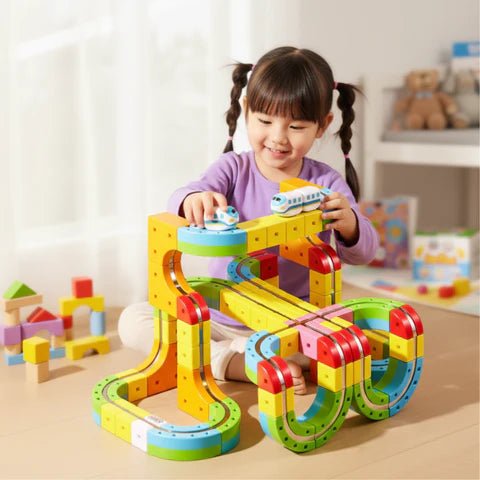 NovaRail 3D Railway Construction Kit For Kids With Rechargeable Locomotive | Temsk
