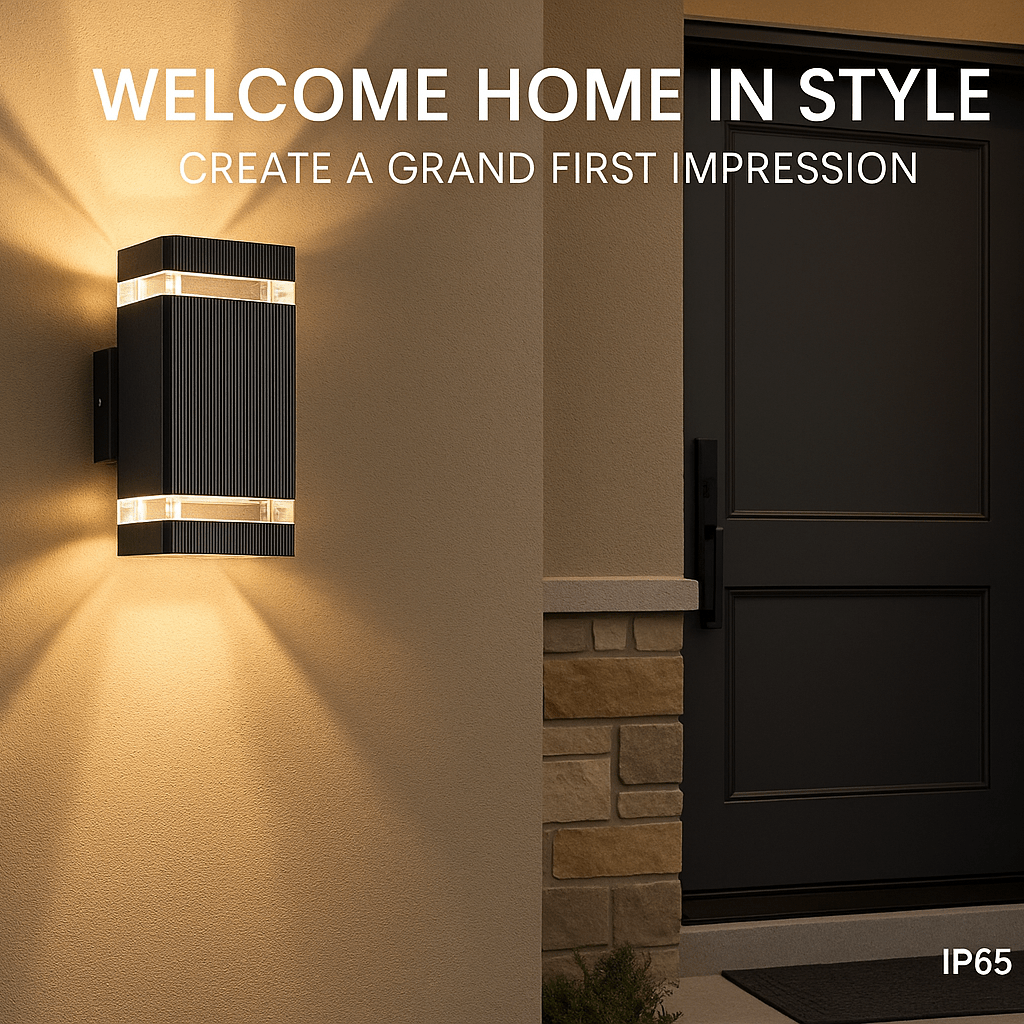 AuroraEdge Modern Upward And Downward Outdoor Lights IP65 Waterproof Garden Lamps | Temsk
