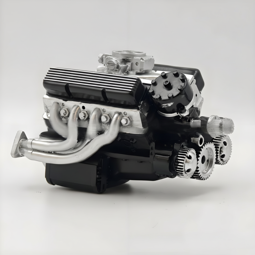 V8-Benzinmotor-Figurenmodell zur Ausstellung und Sammlung | Temsk
