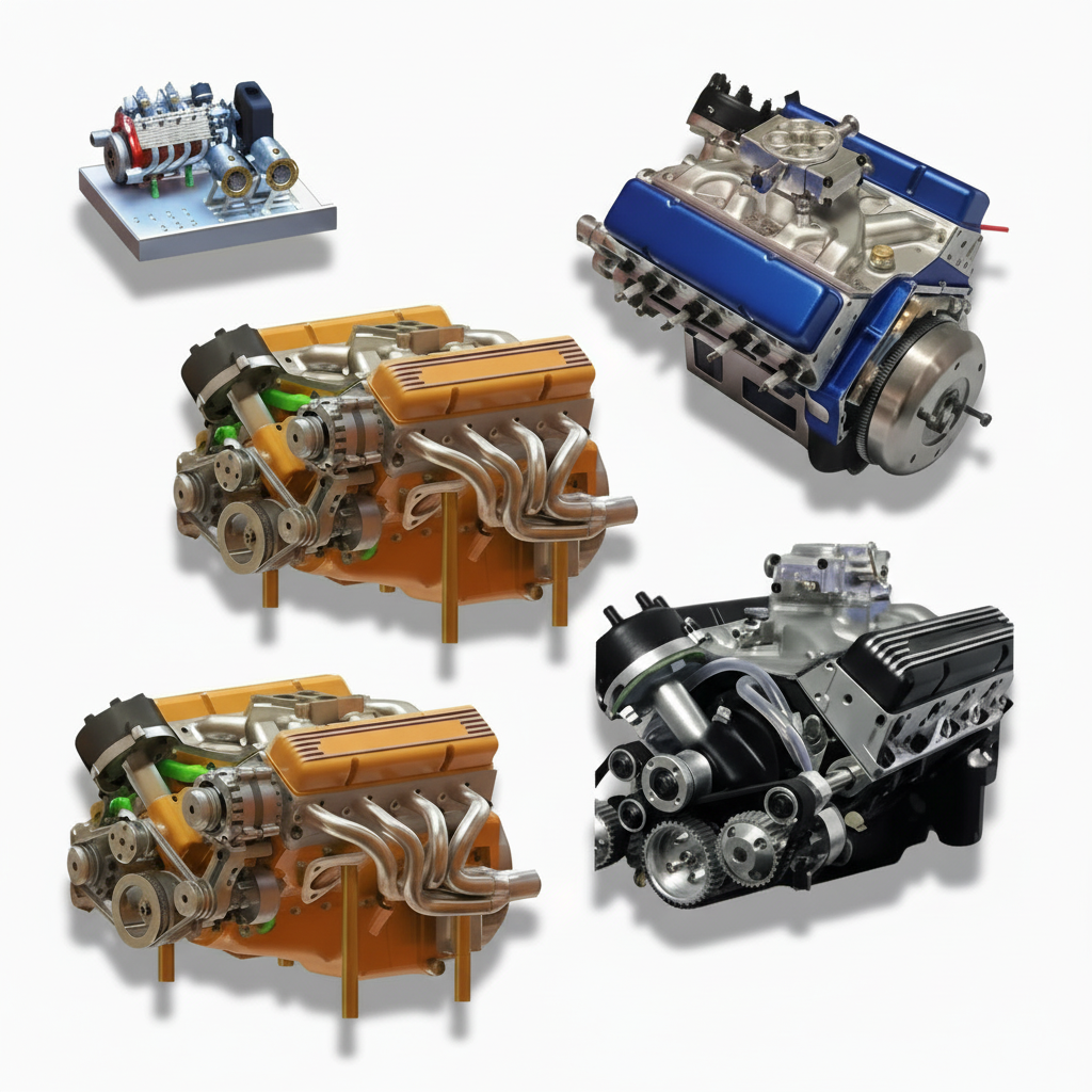 V8-Benzinmotor-Figurenmodell zur Ausstellung und Sammlung | Temsk