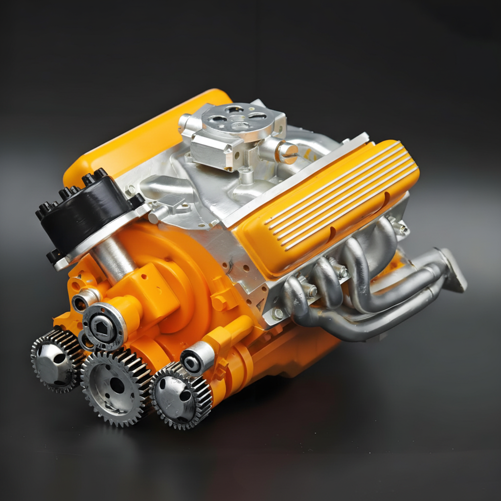 V8-Benzinmotor-Figurenmodell zur Ausstellung und Sammlung | Temsk