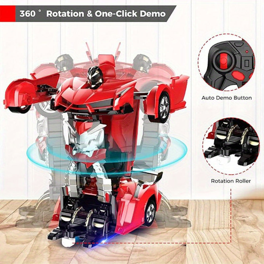 Remote Controlled Car Transforms Into Robot With LED Lights For Kids | Temsk