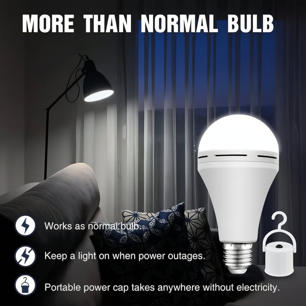 Rechargeable LED Bulb For Emergency Lighting And Everyday Use | Temsk