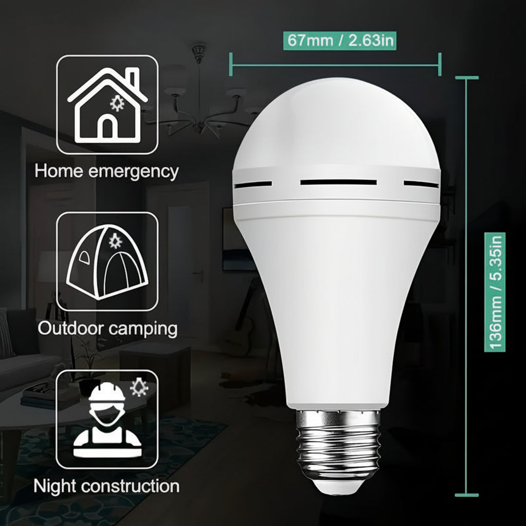Rechargeable LED Bulb For Emergency Lighting And Everyday Use | Temsk