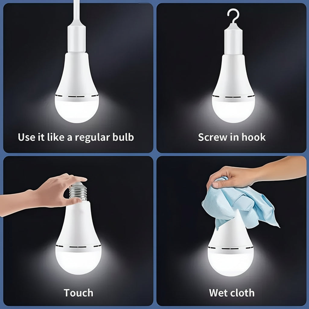 Rechargeable LED Bulb For Emergency Lighting And Everyday Use | Temsk