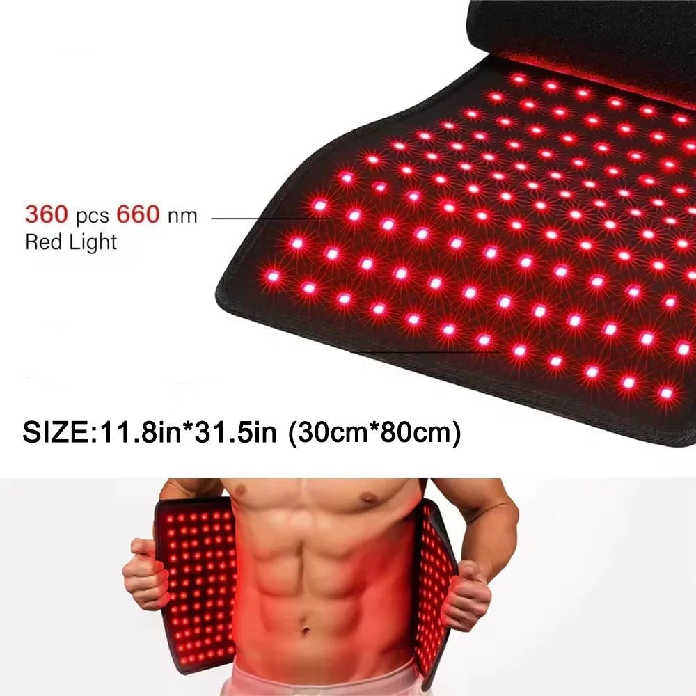 TranquilGlow Red Light Therapy Heating Pad For Deep Muscle Relaxation | Temsk