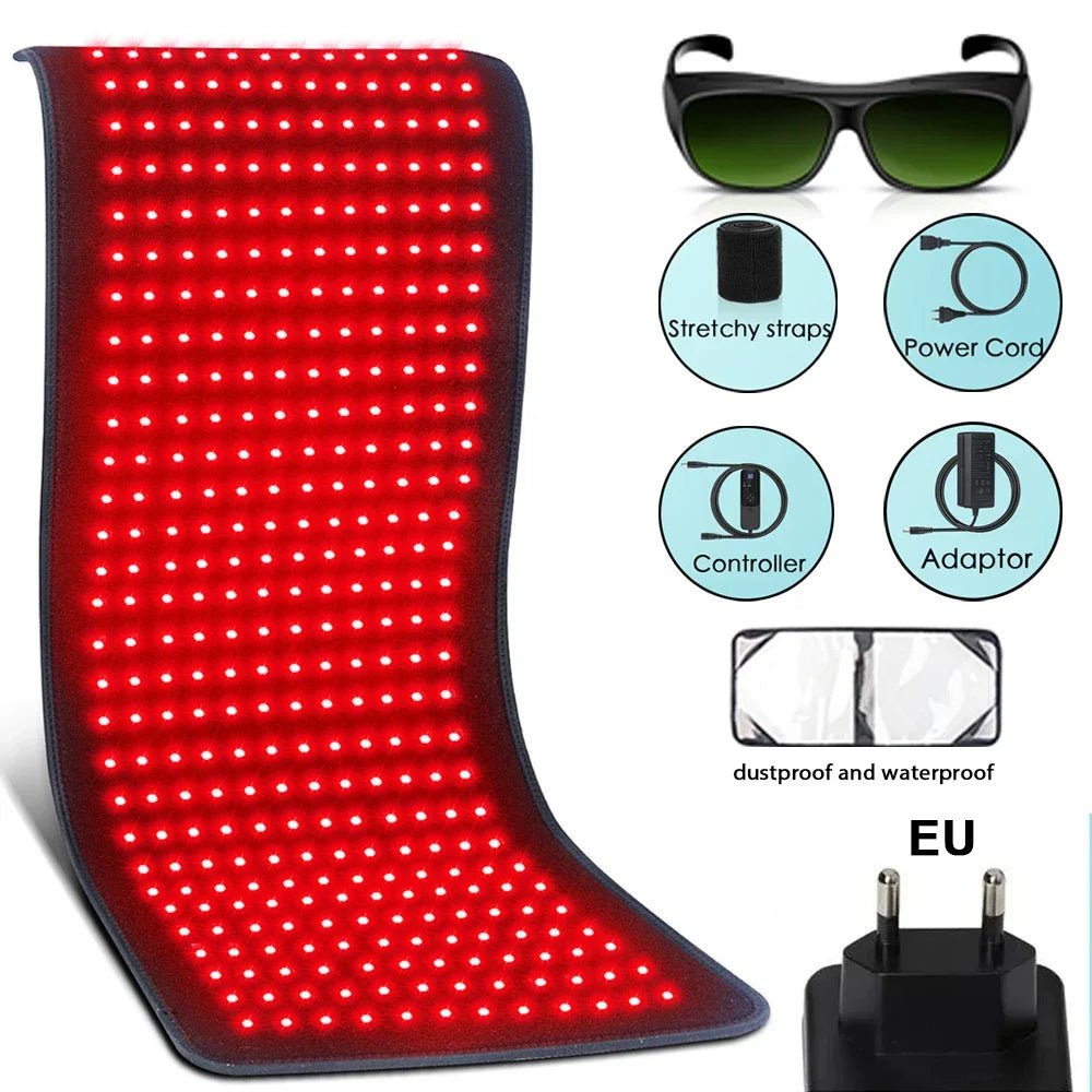 TranquilGlow Red Light Therapy Heating Pad For Deep Muscle Relaxation | Temsk