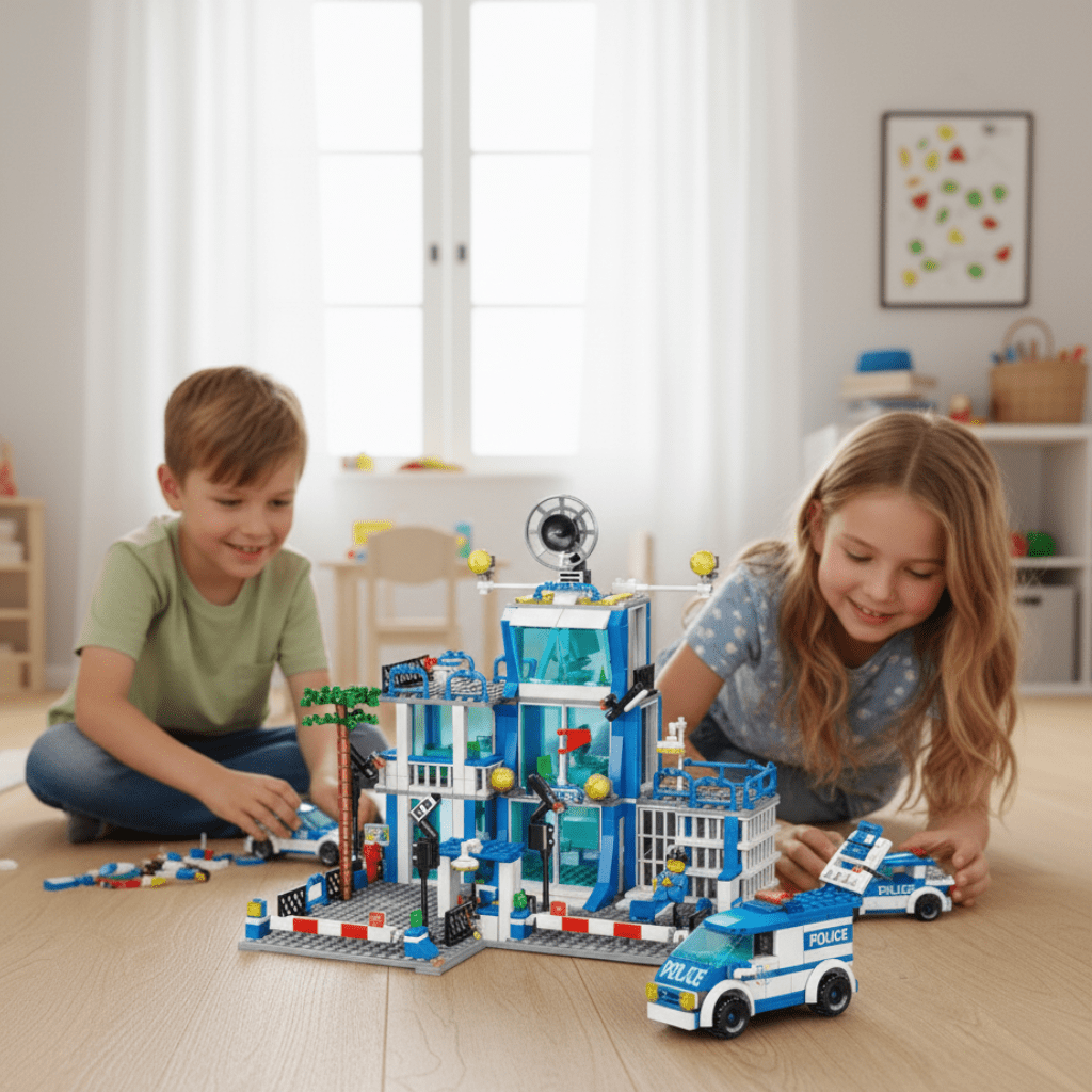MetroGuard City Police Station With Officers And Accessories | Temsk