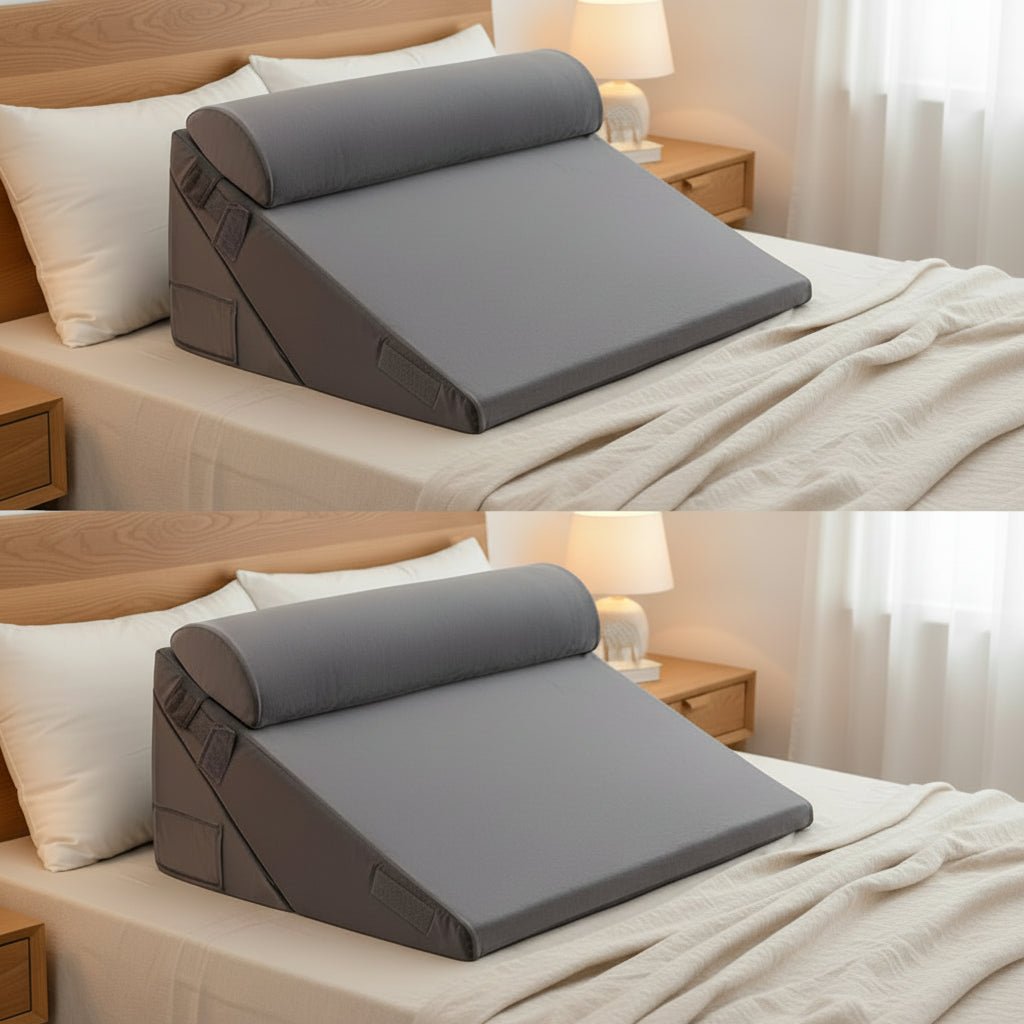 SereniRise Adjustable Memory Foam Wedge Cushion For Back And Leg Relief | Temsk