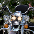 NovaForge LED Skull Lamp For Motorcycles With Unique Eye Glow And Chrome Finish | Temsk