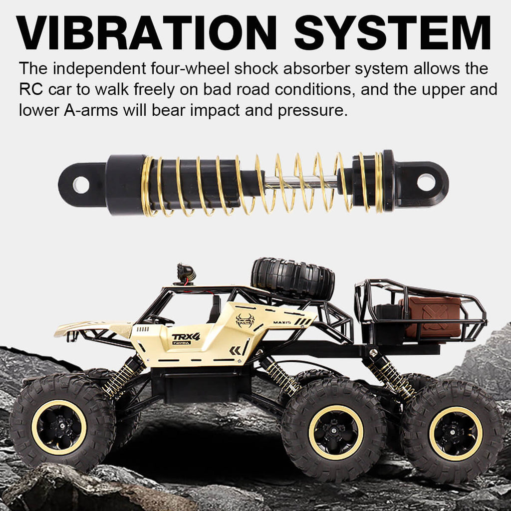 TerraBeast 6WD RC Monster Truck With LED Lights, 52 km/h Top Speed For Offroad Fun | Temsk