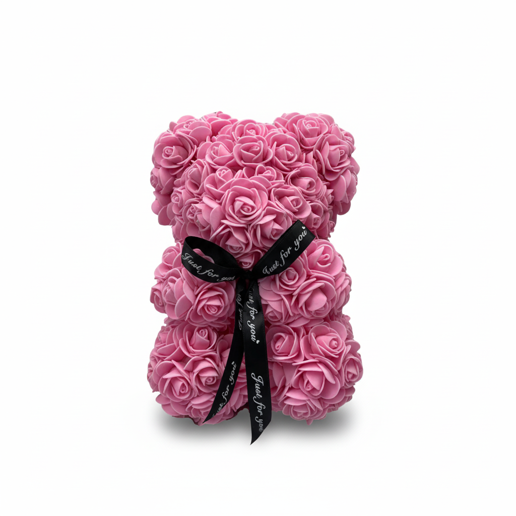 Lovely Foam Rose Teddy Bear Gift For Romantic Home Decor | Temsk