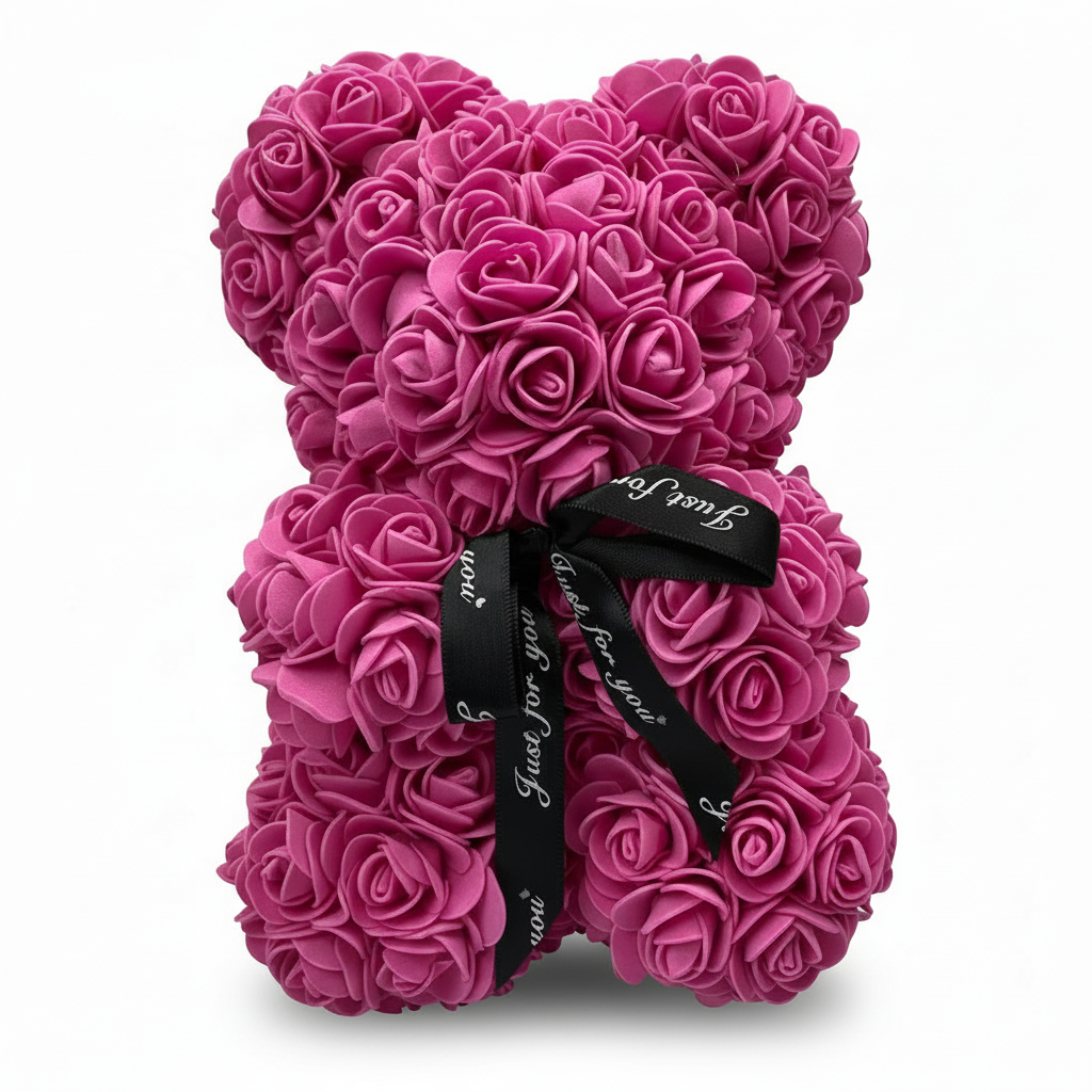 Lovely Foam Rose Teddy Bear Gift For Romantic Home Decor | Temsk