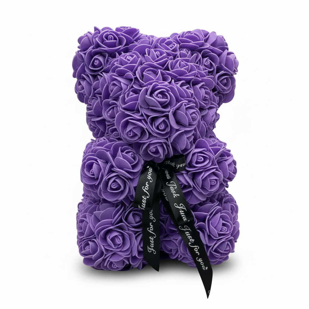 Lovely Foam Rose Teddy Bear Gift For Romantic Home Decor | Temsk