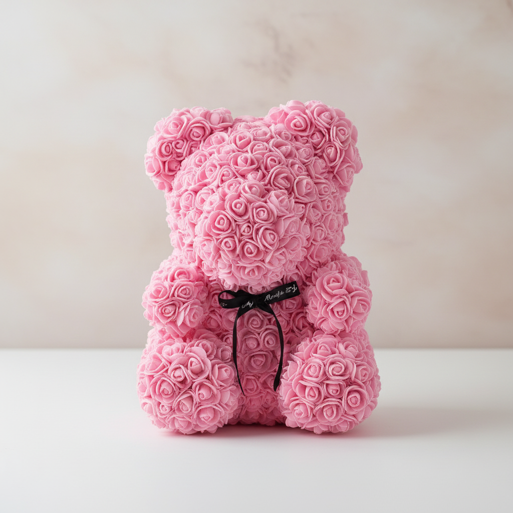 Lovely Foam Rose Teddy Bear Gift For Romantic Home Decor | Temsk
