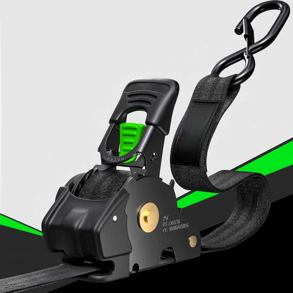 Ratchet Straps Cargo Tie Down Set With Retractable Hooks Heavy Duty | Temsk
