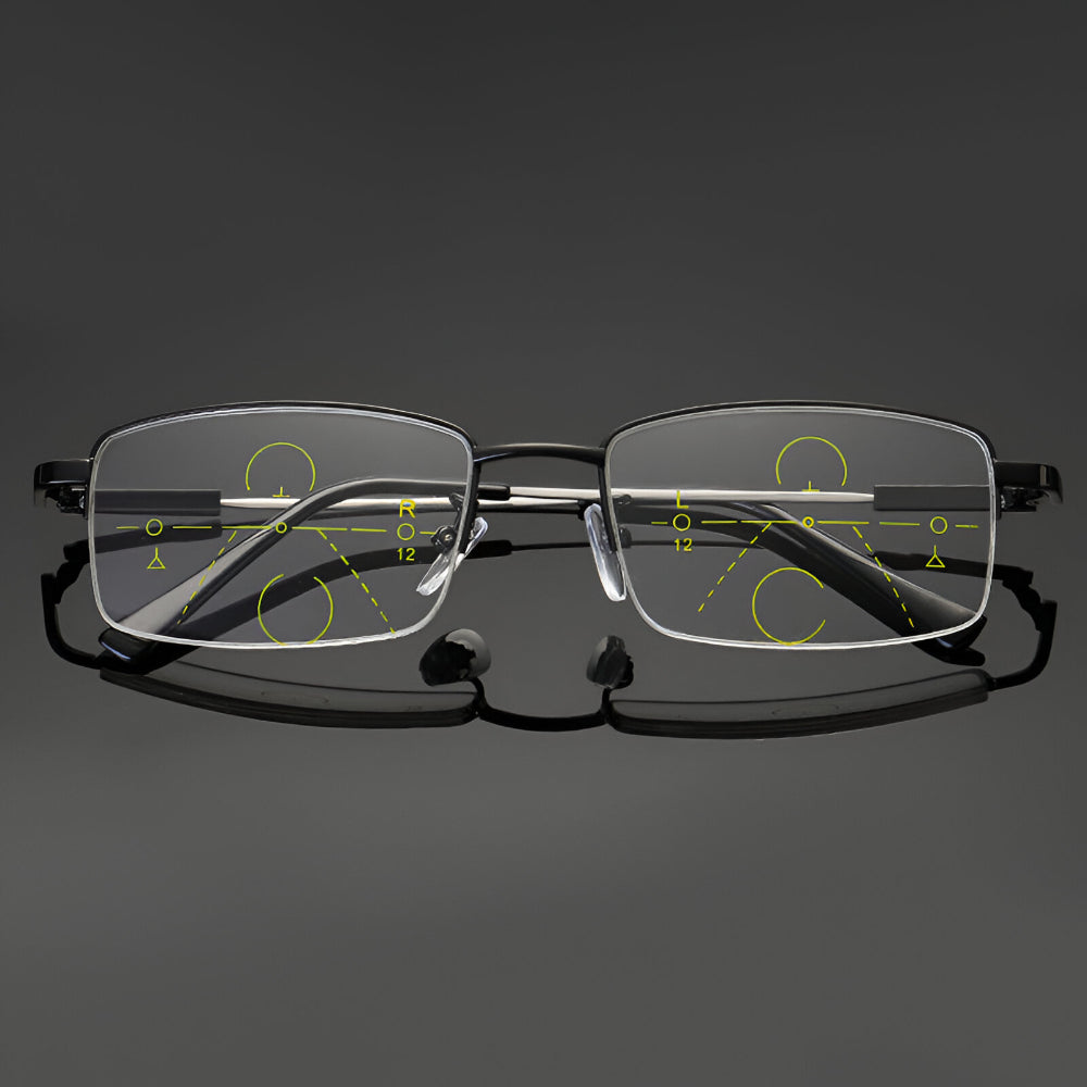 Titanium-Fassung Lesebrille mit progressiven Gläsern und photochromatischer Tönung | Temsk