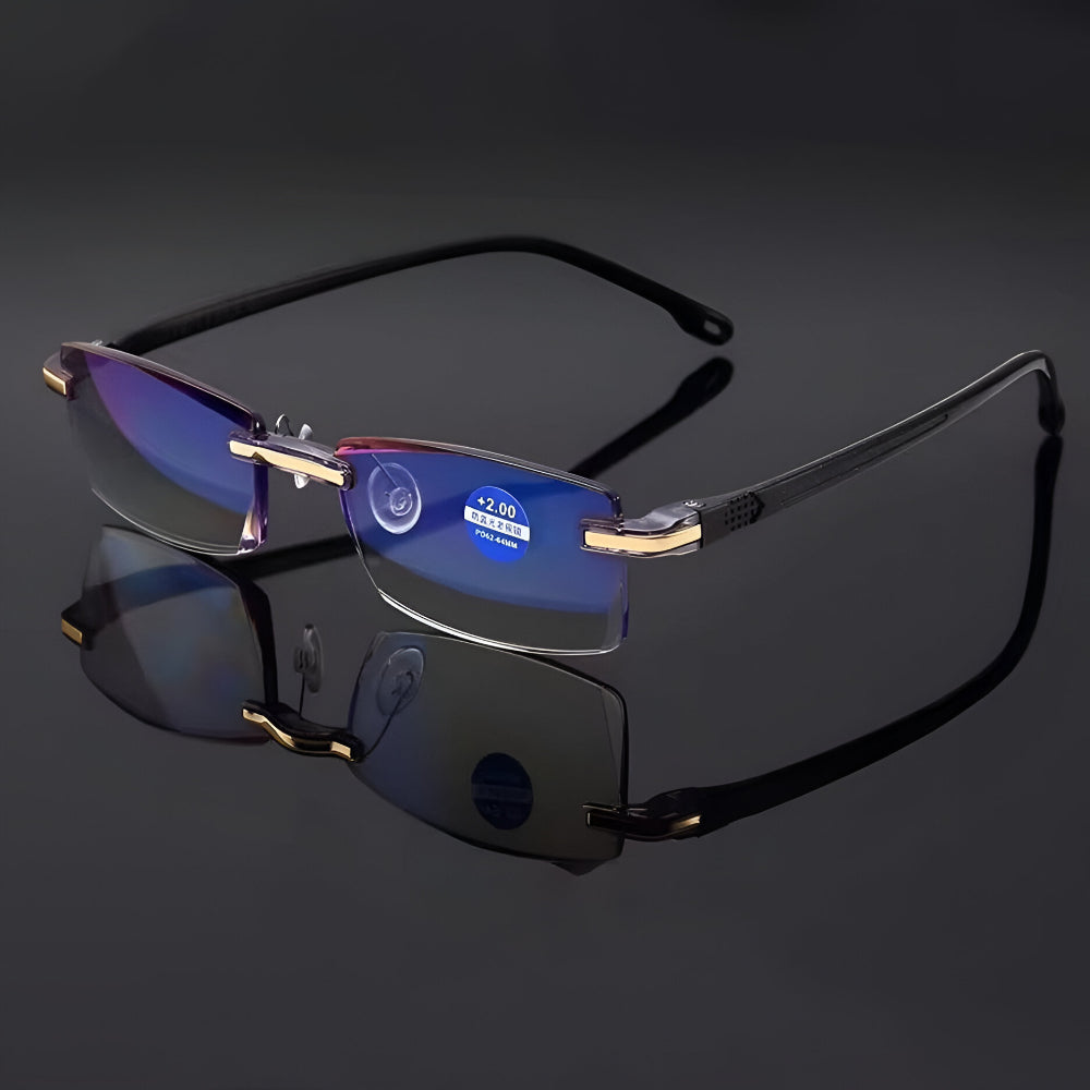Titanium-Fassung Lesebrille mit progressiven Gläsern und photochromatischer Tönung | Temsk