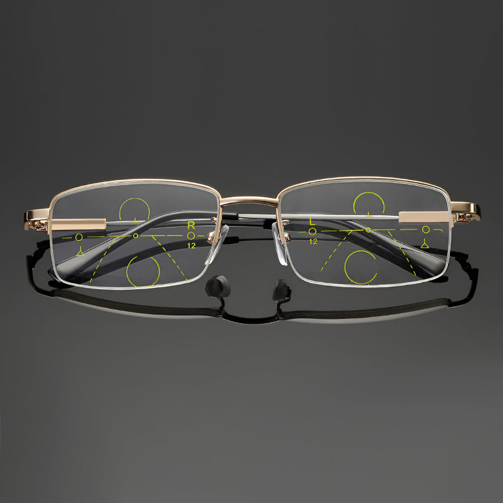 Titanium-Fassung Lesebrille mit progressiven Gläsern und photochromatischer Tönung | Temsk