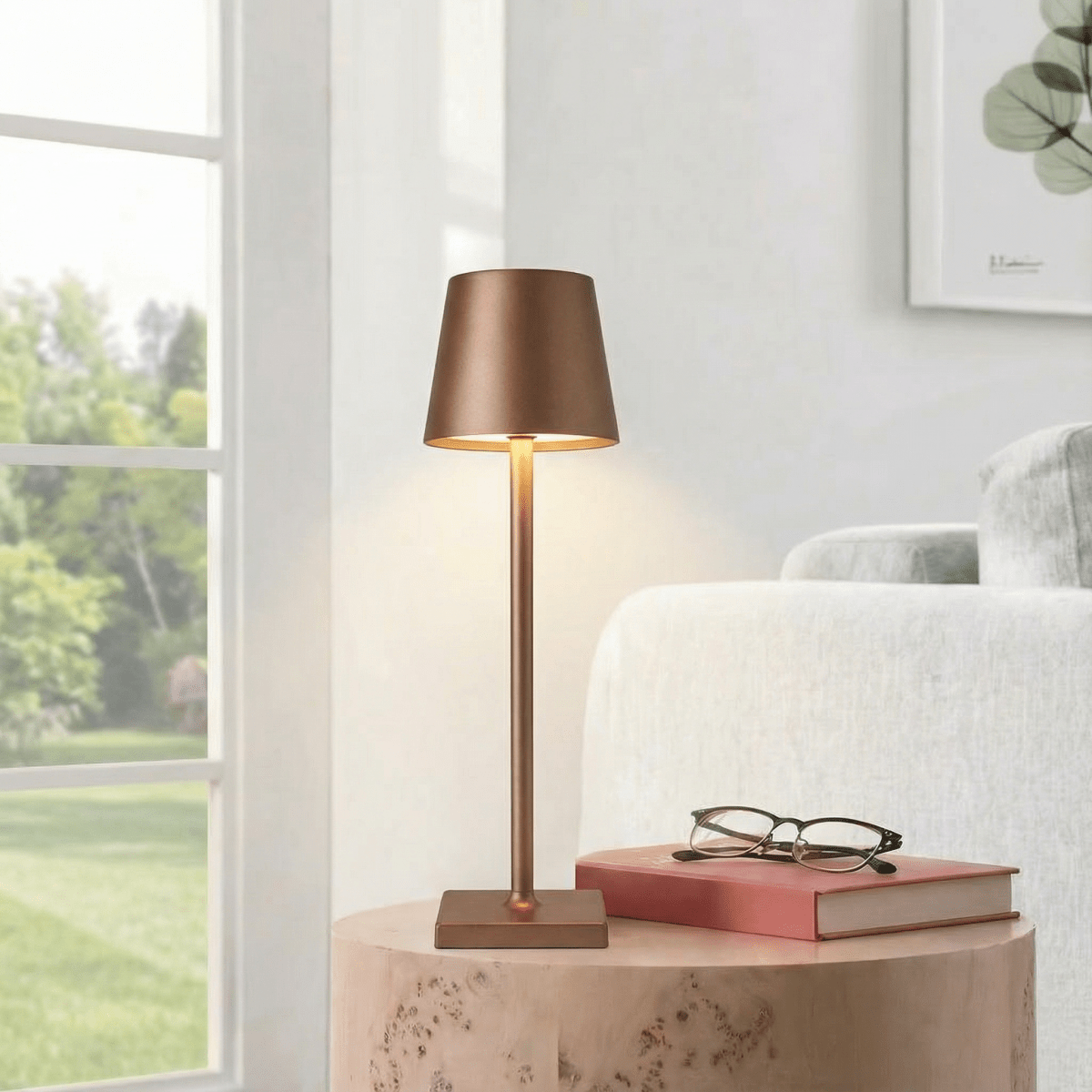 Dobíjecí LED stolní lampa s dotykovým ovládáním, stmívatelná, výška 15 palců | Temsk