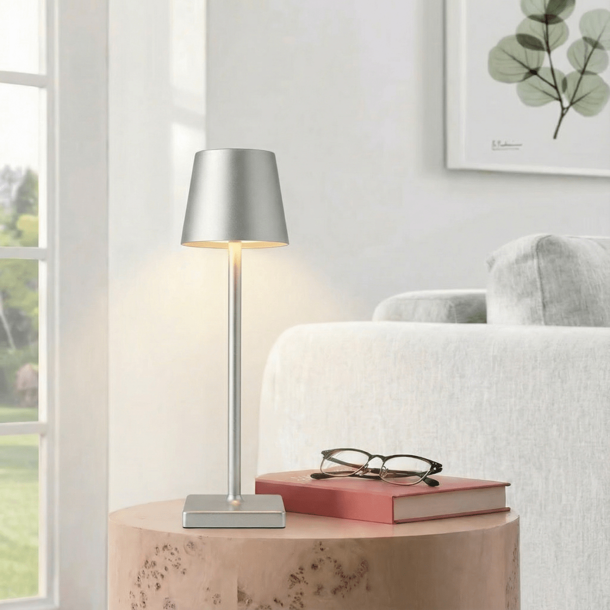 Dobíjecí LED stolní lampa s dotykovým ovládáním, stmívatelná, výška 15 palců | Temsk