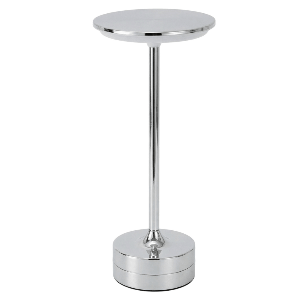 Cordless Rechargeable LED Table Lamp With Touch Control Chrome Finish | Temsk
