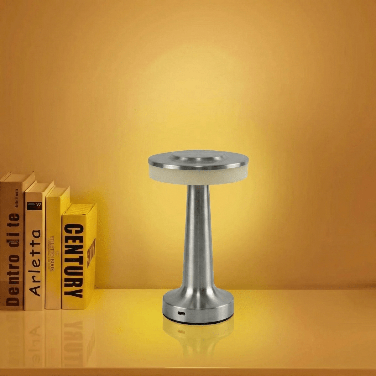 LED Rechargeable Table Lamp With Touch Control And Metal Design | Temsk