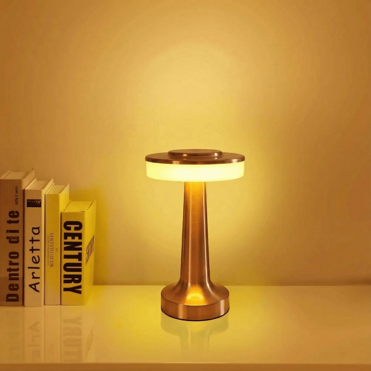 LED Rechargeable Table Lamp With Touch Control And Metal Design | Temsk