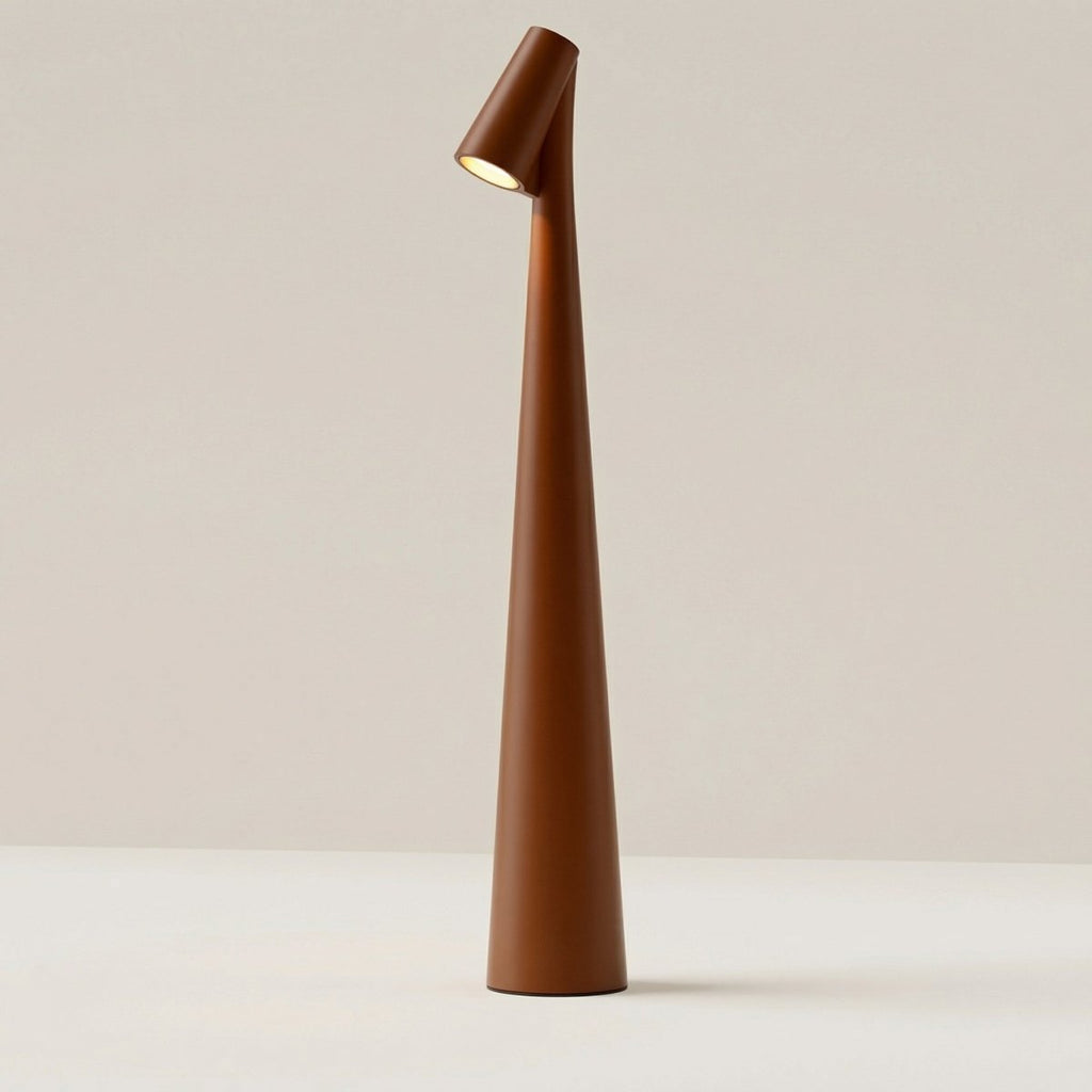 Rechargeable Cone LED Table Lamp With Touch Control 12 Inches Tall | Temsk