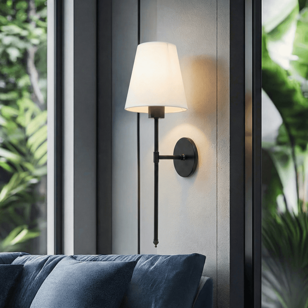 Rechargeable Wall Lamp With Modern Design And Metal Construction 12 Inches | Temsk