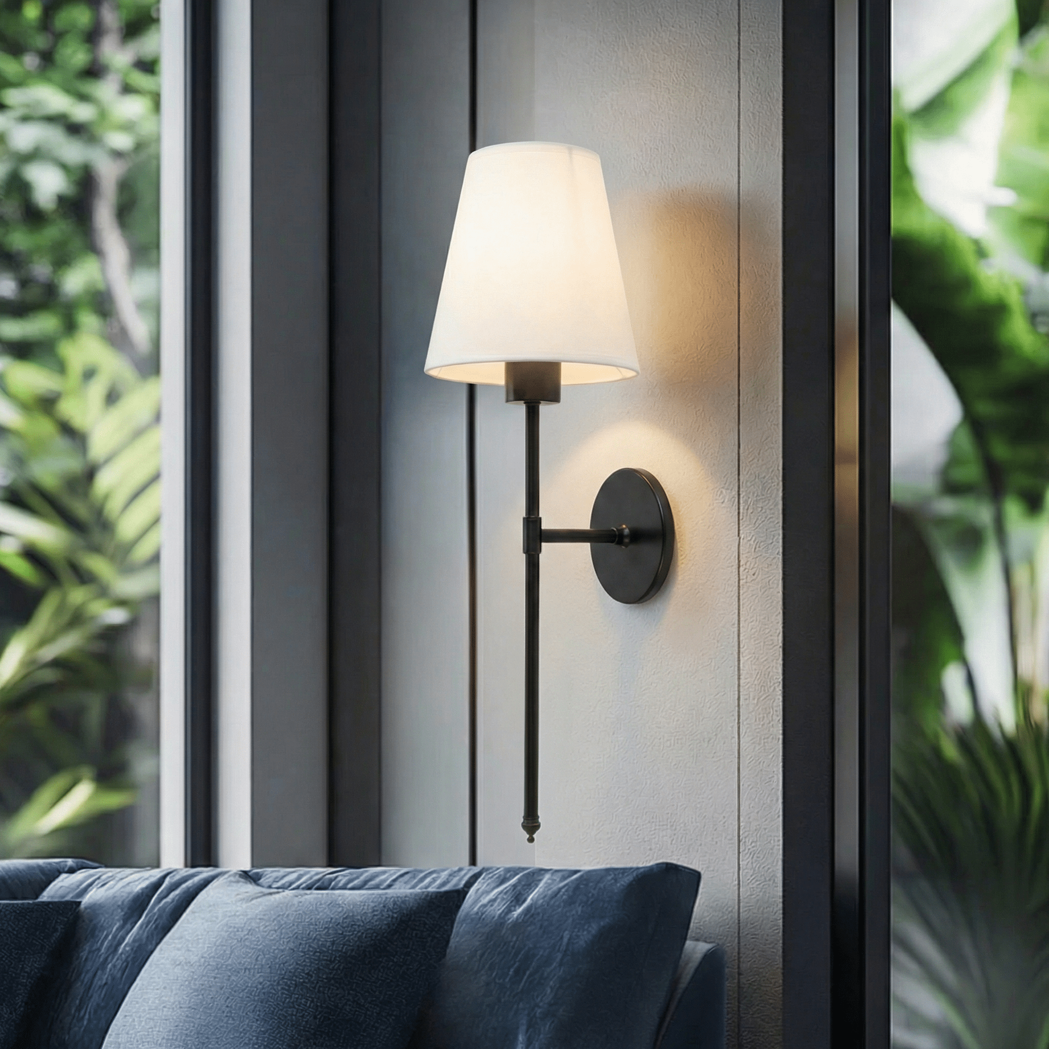 Rechargeable Wall Lamp With Modern Design And Metal Construction 12 Inches | Temsk