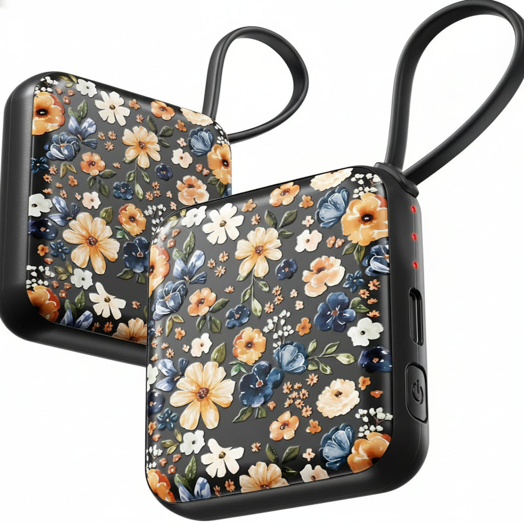 Floral Rechargeable Electric Pocket Heater, Hand Warmer | Temsk