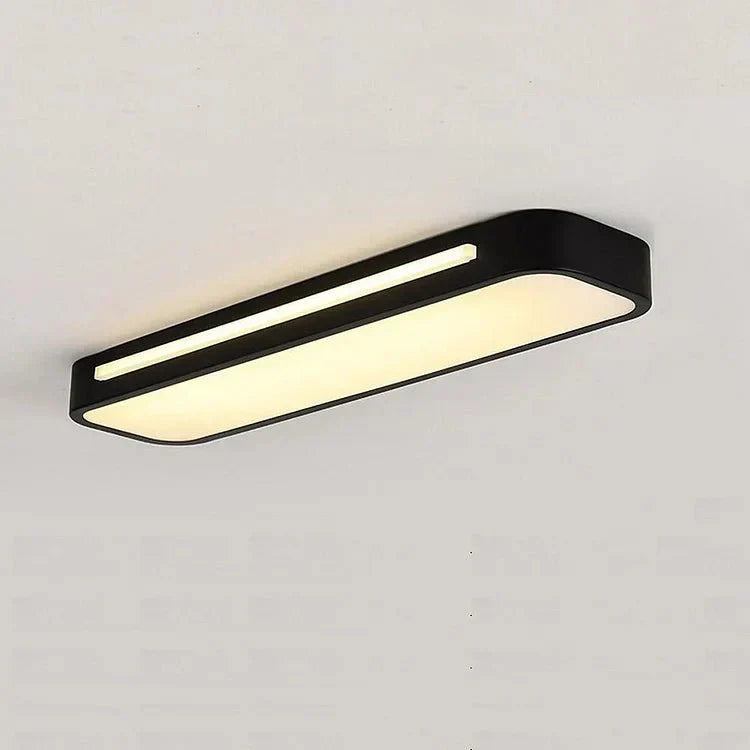 Rectangular LED Flush Mount Ceiling Light, Modern Design, 24 By 12 Inches | Temsk