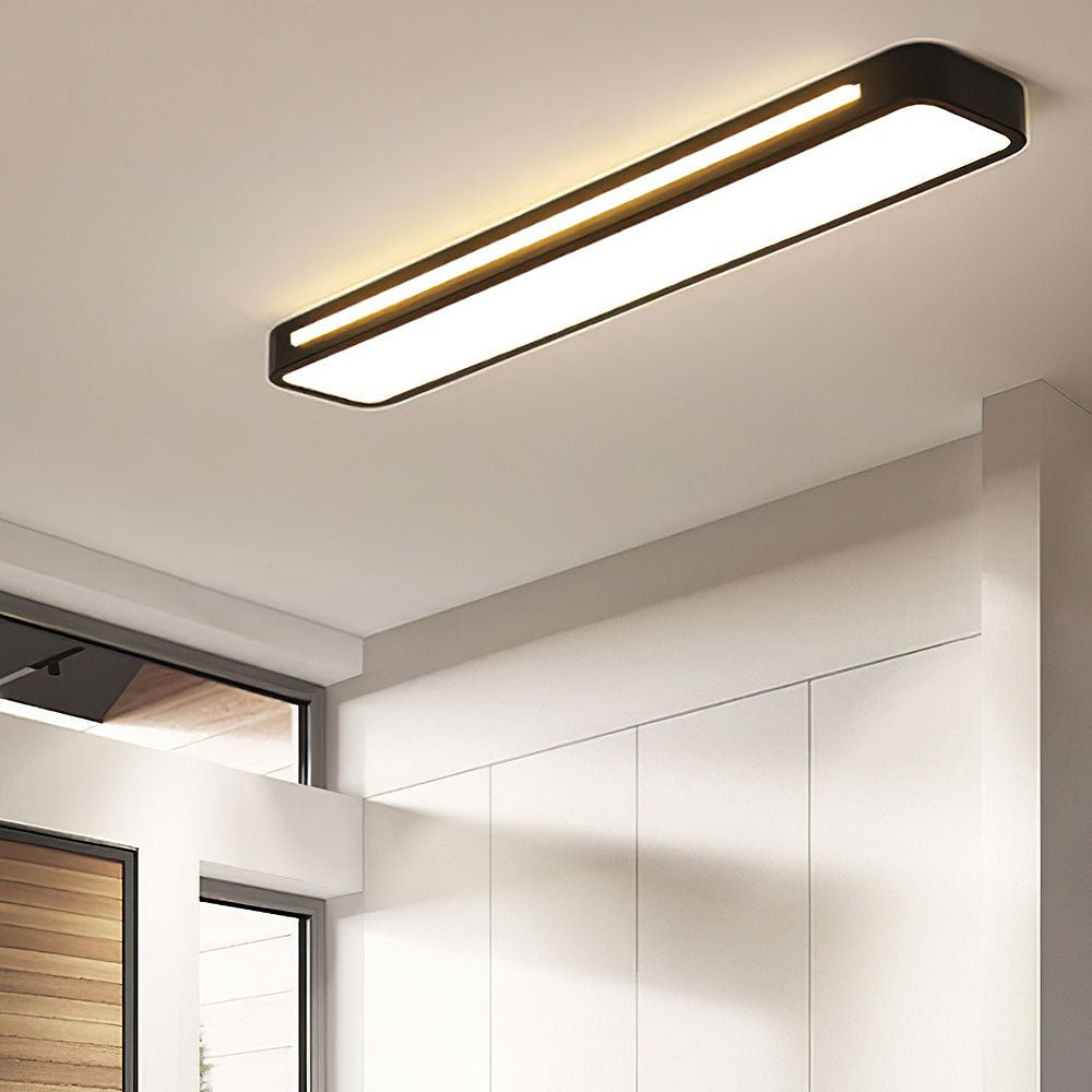 Rectangular LED Flush Mount Ceiling Light, Modern Design, 24 By 12 Inches | Temsk