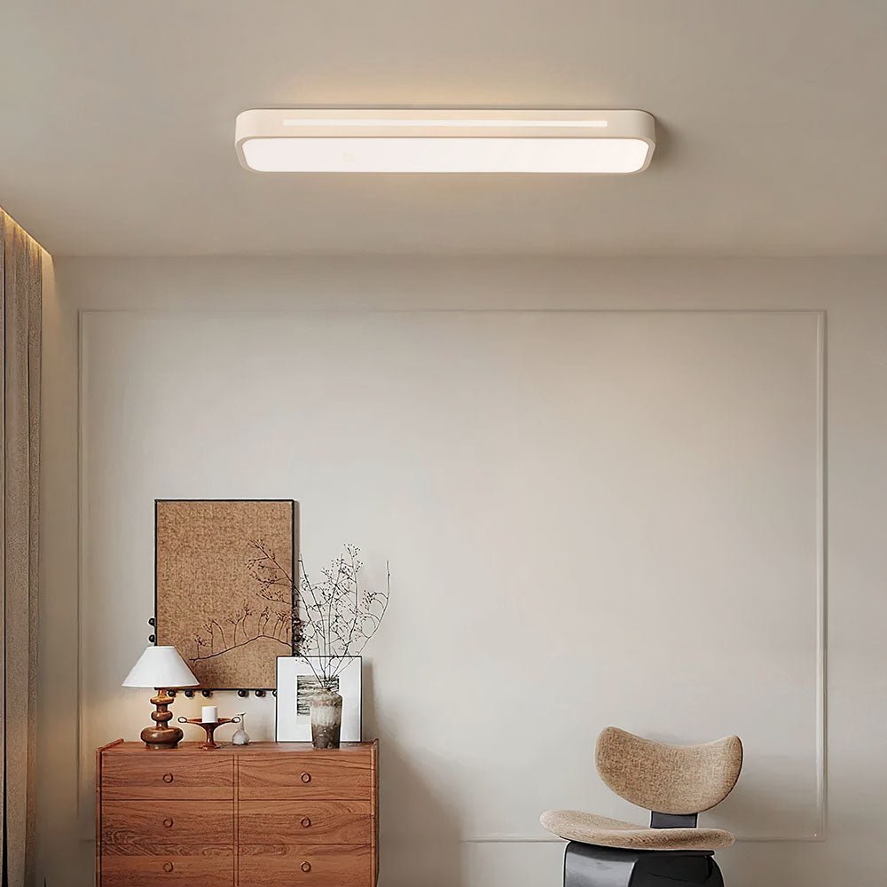 Rectangular LED Flush Mount Ceiling Light, Modern Design, 24 By 12 Inches | Temsk