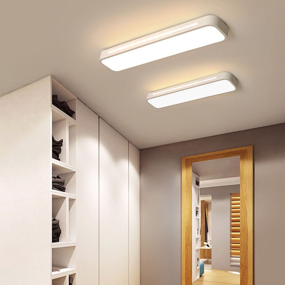 Rectangular LED Flush Mount Ceiling Light, Modern Design, 24 By 12 Inches | Temsk