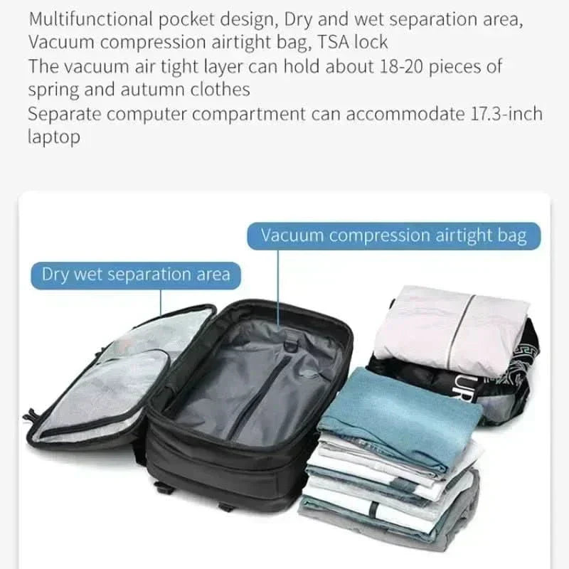 AeroTrail faltbarer Laptop-Rucksack für kompaktes Reisen | Temsk