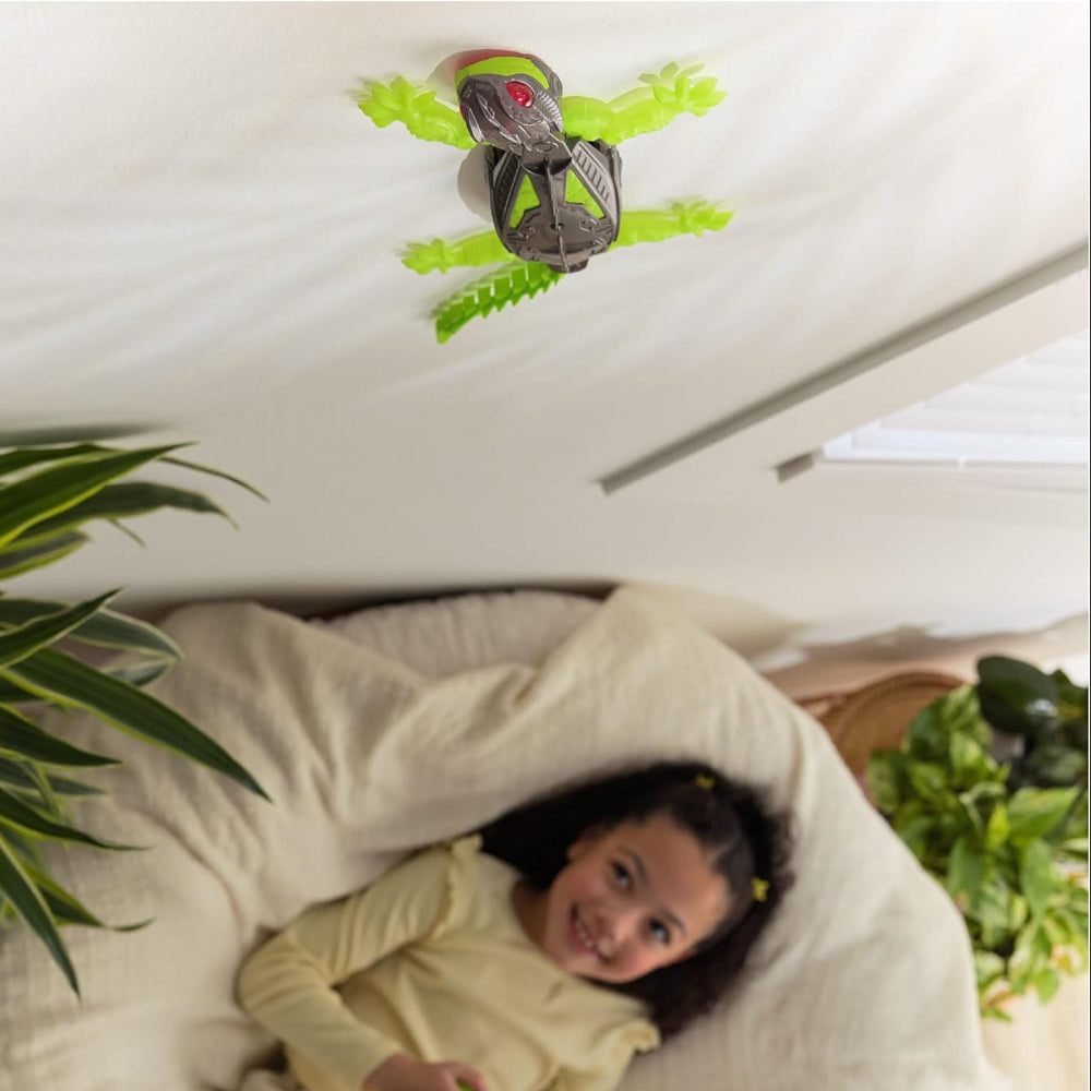 Giocattolo robot lucertola luminosa con telecomando per bambini con luci LED arrampicanti su parete | Temsk