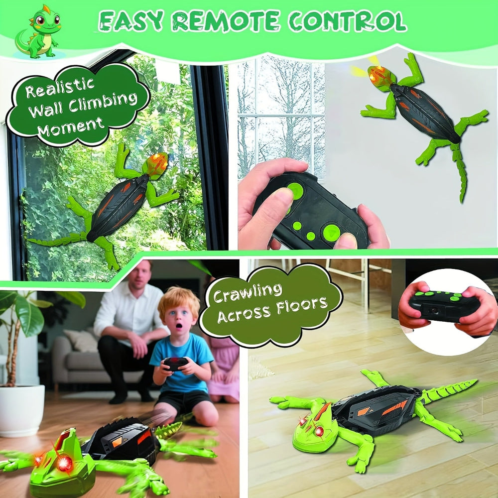 Gecko LED RC Wall-Climbing Lizard Toy For Kids And Fans | Temsk