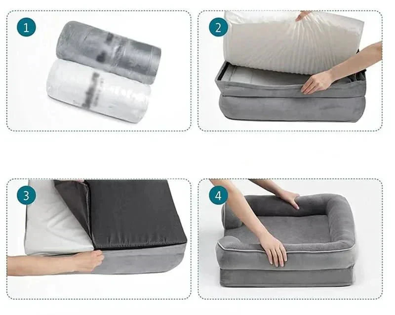 CosyNest Orthopedic Dog Bed With Removable Velvet Cover | Temsk