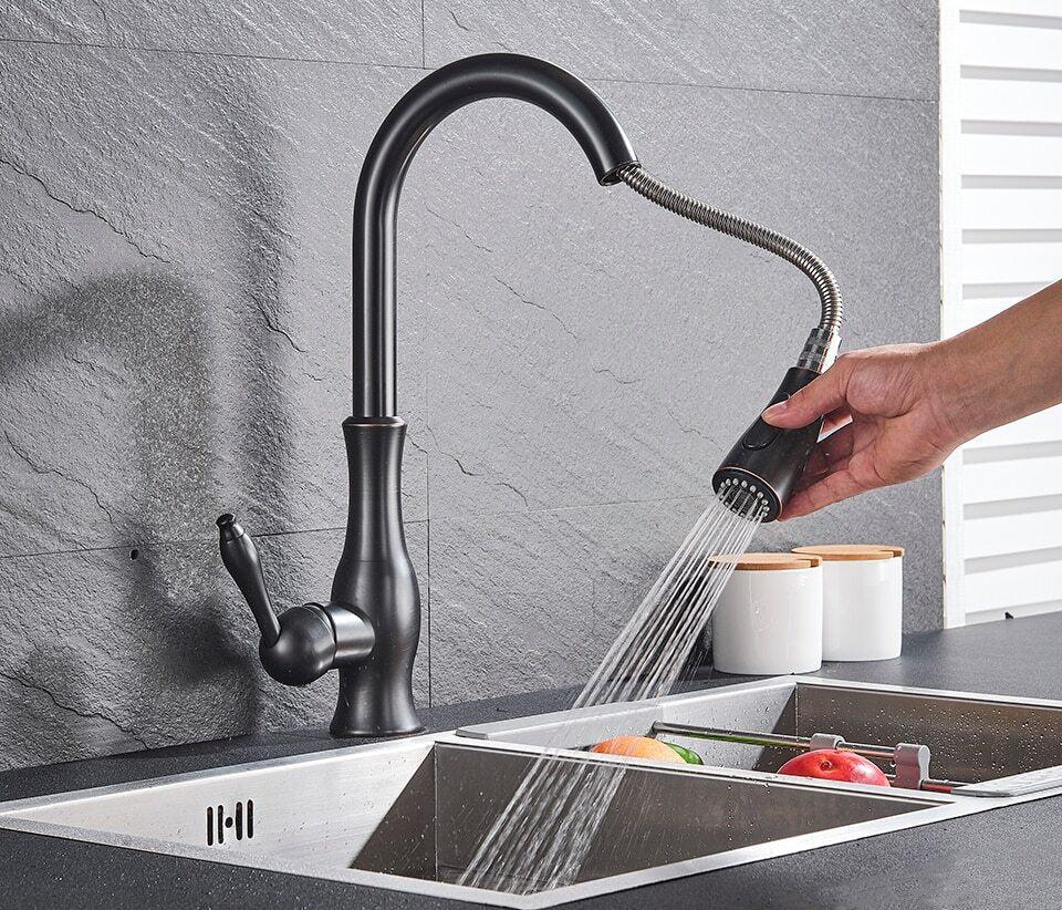 NovaFlow Modern Kitchen Faucet With Pull-Out Spray | Temsk