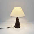 Vintage Fabric Table Lamp With Shade, 14 Inches Tall | Temsk