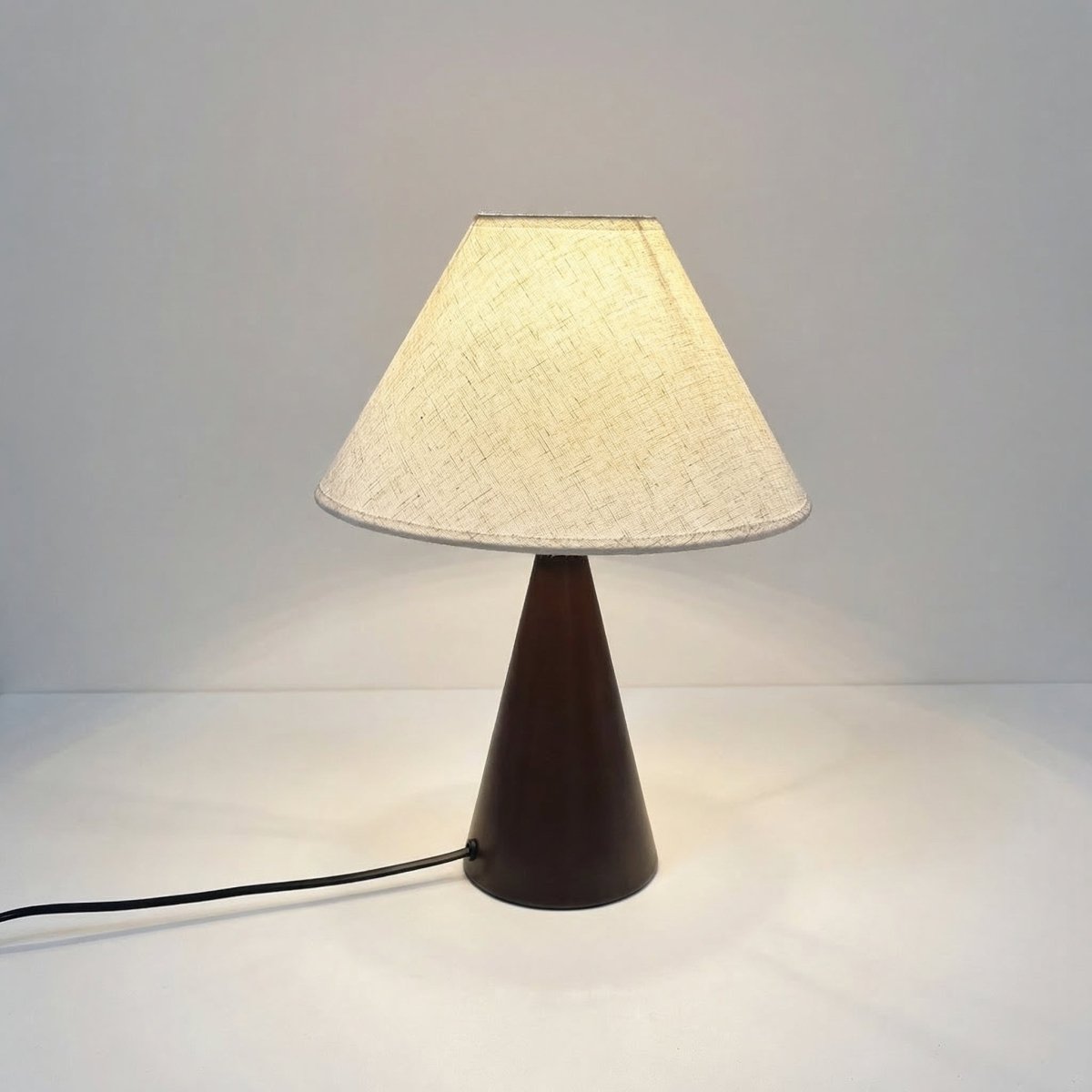 Vintage Fabric Table Lamp With Shade, 14 Inches Tall | Temsk