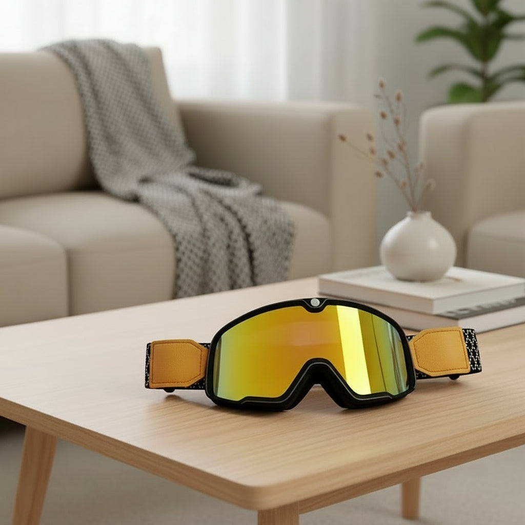 Retro Motorcycle Goggles For Men With UV Protection | Temsk